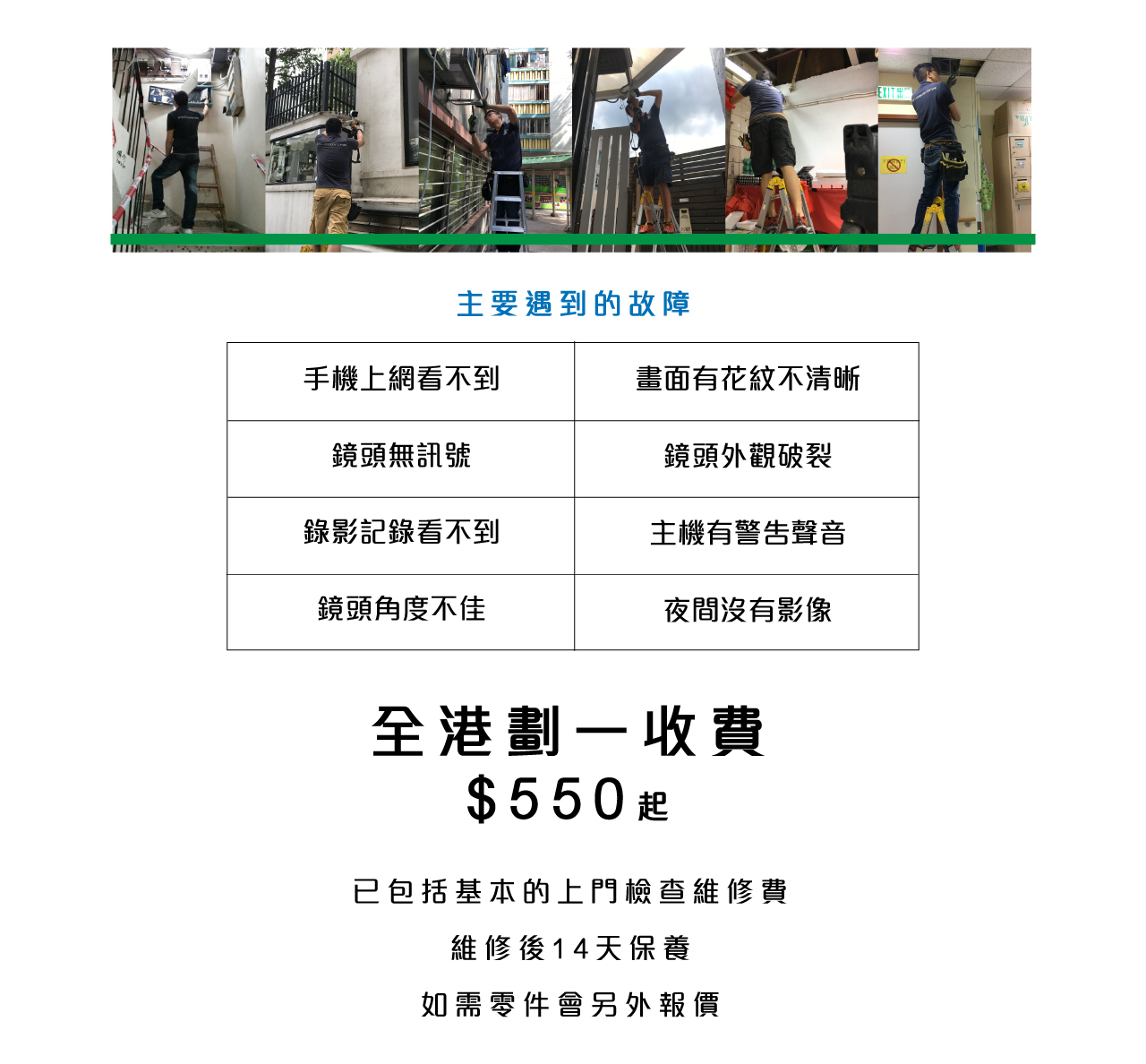 閉路電視維修服務 - 主要遇到的故障